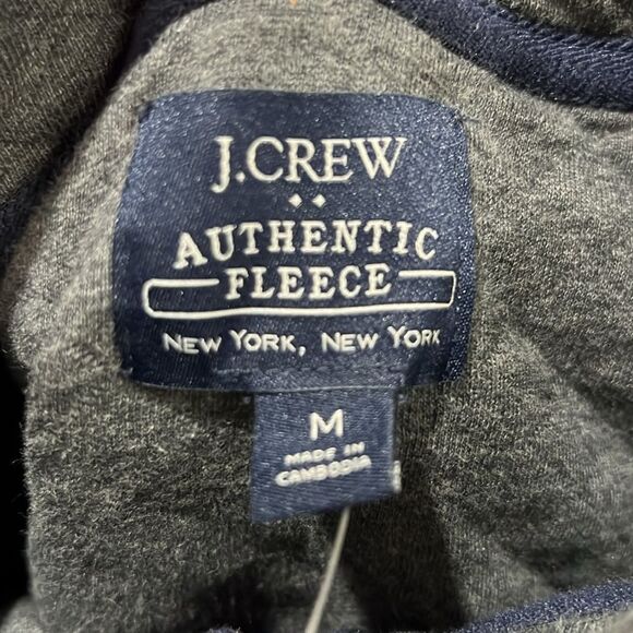 J. Crew Factory  bs847 Gray Quilted half-zip NWT size medium - Picture 6 of 8